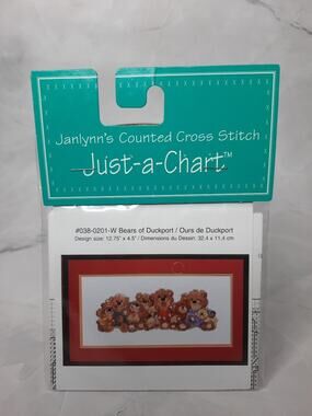 2004 Janlynn's Counted Cross Stitch Just A Chart Bears of Duckport